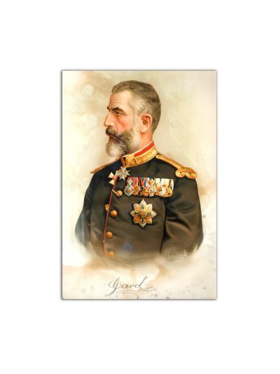 Regele Carol I, cromolitografie de mari dimensiuni, atelier I. V. Socec