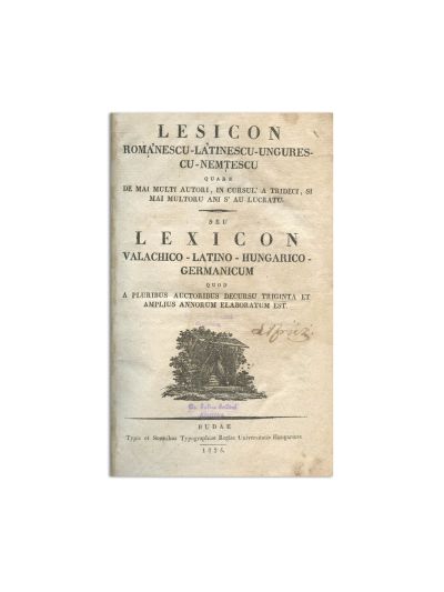 Lexicon româno-latino-ungaro-german. Buda, 1825