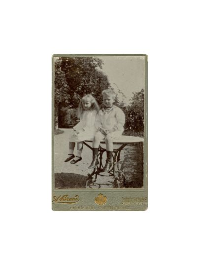 Principesa Elisabeta și Principele Carol al II-lea, fotografie format carte-de-visite, atelier A. Brand