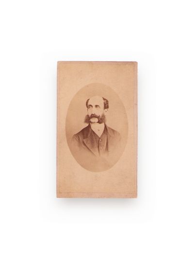Barbu Bellu, fotografie format carte-de-visite, atelier Catharina Stefanovici