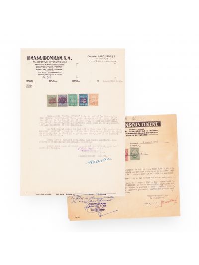 Korn Ioan, două certificate „Transcontinent” și „Hansa-Română”, 1948-1949