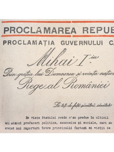 Publicația „Timpul”, anul XII, nr. 3622, 1 ianuarie 1948 - abdicarea regelui Mihai I
