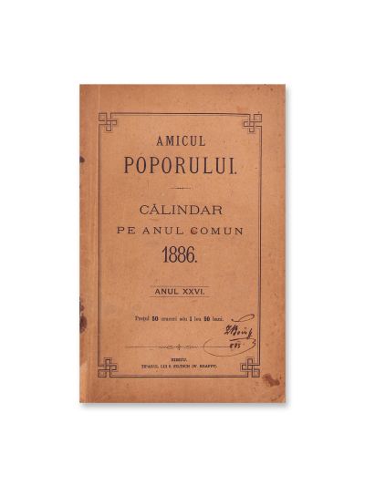 Amicul Poporului. Calendar pe anul comun 1886