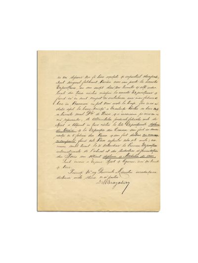 D. Marinescu Bragadiru, scrisoare pentru ministrul plenipotențiar al României la Bruxelles, 1893