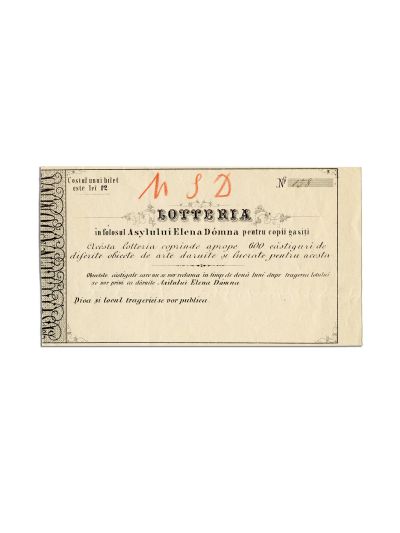 Bilet de loterie pentru Azilul Elena Doamna