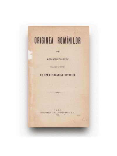 Alexandru Philippide, Originea românilor, 1923-1927, două volume