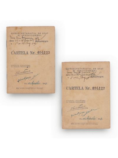 Moldovanu Irina - Mihaela și Florica, două cartele pentru alimente, 11 aprilie 1943 