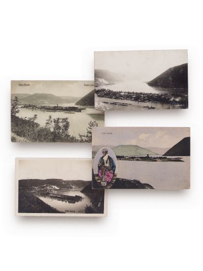 Insula Ada-Kaleh, patru fotografii tip carte poștală