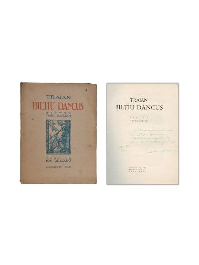 Ion Grosanu, Traian Bilțiu-Dăncuș, 1946, cu dedicația pictorului
