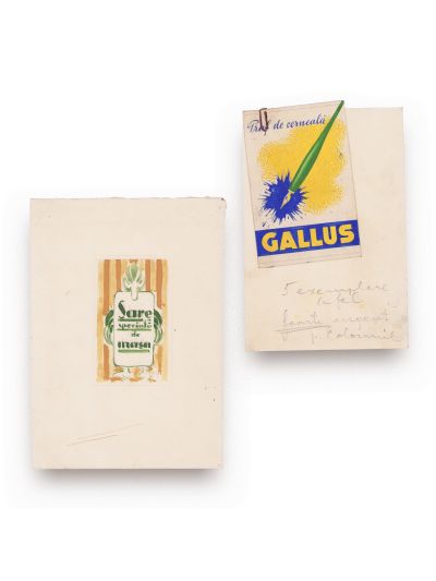 Sare specială de masă și praf de cerneală Gallus, două eseuri în acuarelă pentru reclame