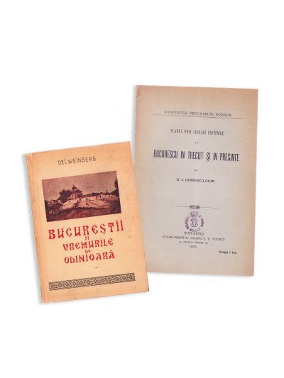 Două broșuri referitoare la București, 1896-1947, cu dedicații olografe 