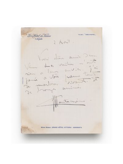 G. M. Cantacuzino, corespondență amicală din Napoli 