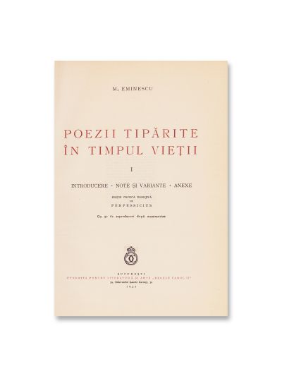 Mihai Eminescu, Opere, volumele I, II și III, 1939-1944