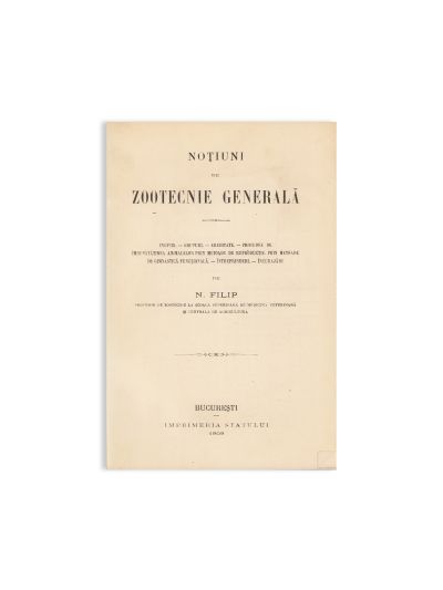 Patru volume despre zootehnie, 1909-1947 