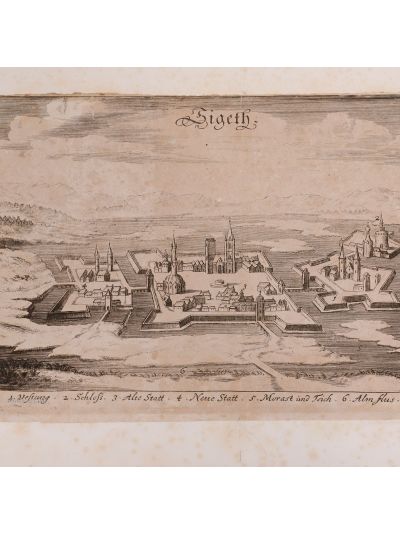 Christoph Boethius și Johann Azelt, cetatea Sighet, gravură în cupru, 1690