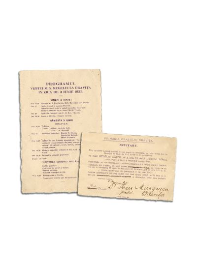 Ioan Mangiuca, invitația și programul vizitei regelui Carol al II-lea la Oravița, 3 iunie 1933