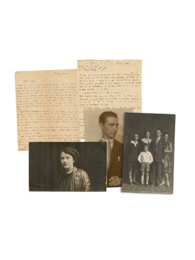 Octavian Goga, două scrisori pentru Constantin Bucșan + 3 fotografii de familie