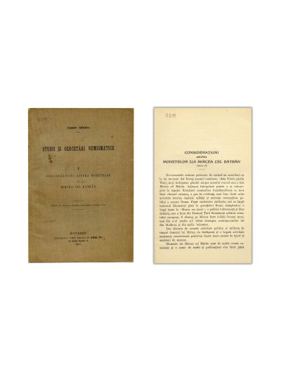 Const. Moisil, Studii și cercetări numismatice, 1913, din colecția familiei Ștefănescu