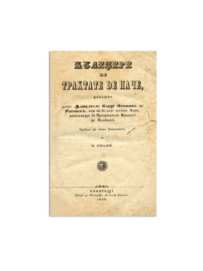 M. Chifalov, Culegere de tratate de pace, 1850