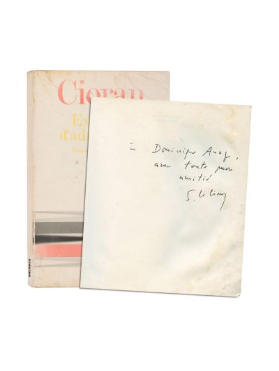 Emil Cioran, Exercices d'admiration, 1977, cu dedicație pentru Dominique Aury