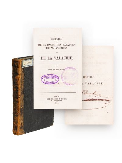 Mihail Kogălniceanu, Histoire de la Valachie, 1854
