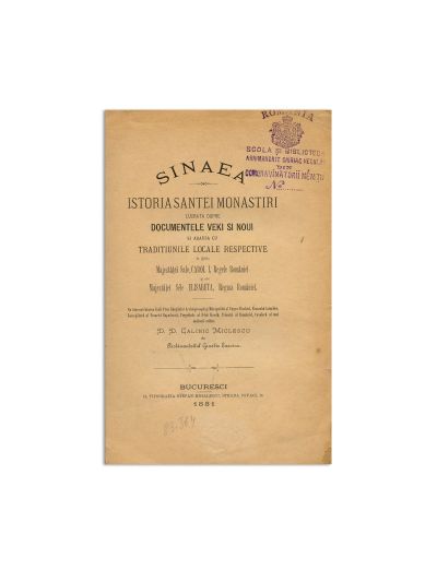 Arhimandritul Genadie Enacenu, Sinaea. Istoria Sfintei Mănăstiri, 1881 