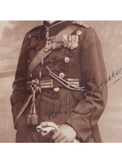 Colonel Alex Georgescu, fotografie de epocă, cu semnătură