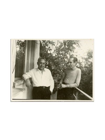 Radu și Tudor Greceanu, două fotografii de epocă + scrisoare de pe front, 1944
