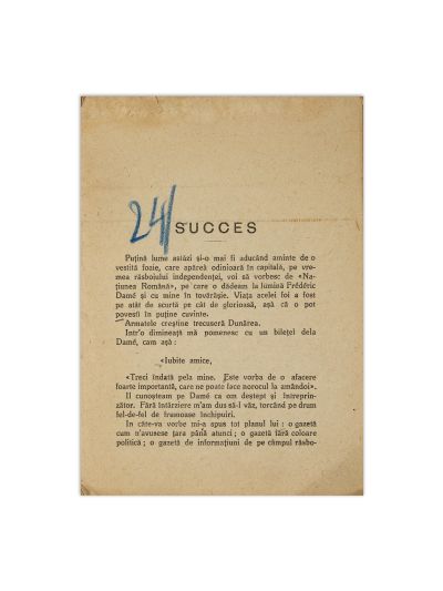 Publicația „Scriitori români” cu articolul „Succes” de I. L. Caragiale