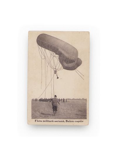 Flota militară aeriană, balon captiv, carte poștală