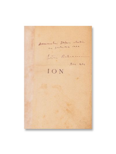 Liviu Rebreanu, Ion, 1923-1924, două volume colligate, cu dedicație olografă