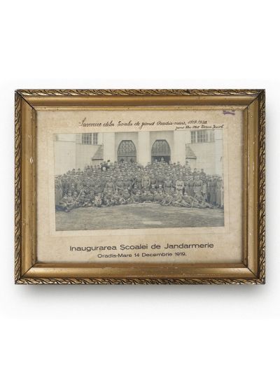 Inaugurarea Școlii de Jandarmerie din Oradea Mare, 14 decembrie 1919, fotografie de epocă