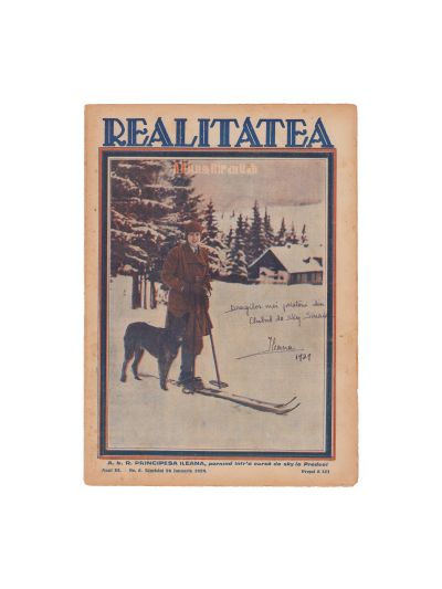 Publicația „Realitatea ilustrată”, Anul III, Nr. 5, 26 ianuarie 1929, cu dedicația principesei Ileana