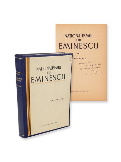 D. Murărașu, Naționalismul lui Eminescu, 1932, cu dedicație pentru Dimitrie Gusti