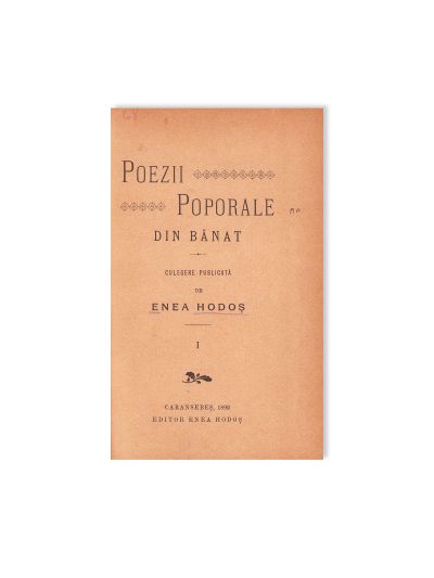 Enea Hodoș, Poezii popularea din Banat, 1892