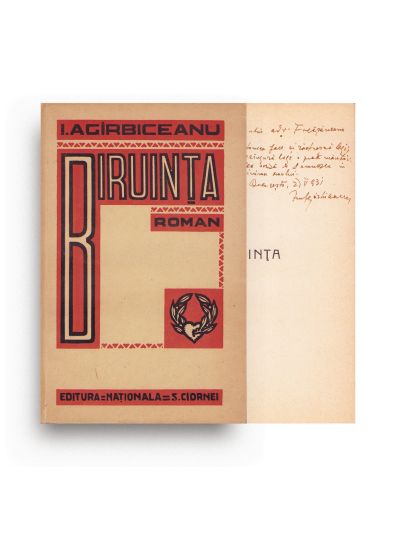 I. Agârbiceanu, Biruința, [1930], cu dedicație olografă