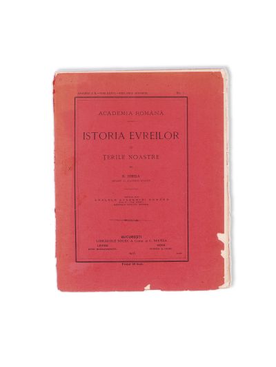 N. Iorga, Istoria evreilor în țările noastre, 1913