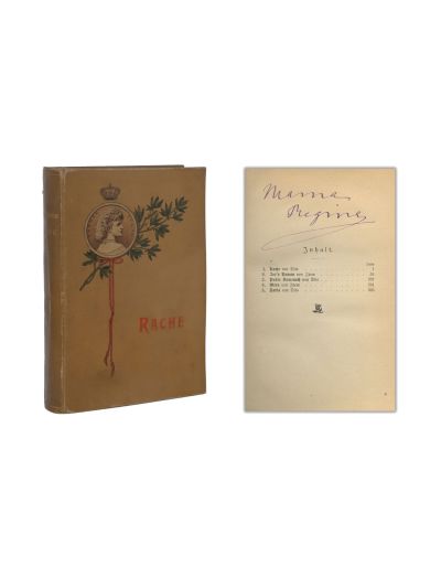 Carmen Sylva, Mite Kremnitz, Răzbunare și alte romane, 1890, cu semnătura reginei Elisabeta