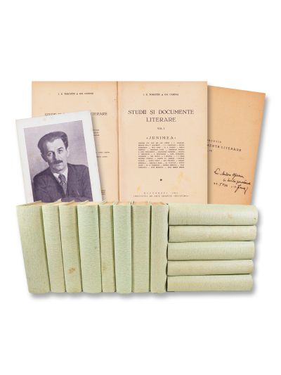 I. E. Torouțiu, Studii și documente literare, 1931-1946, 13 volume - cu dedicație 