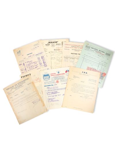 La leul de aur, George Ritzel, Bianchi, Fabrica sistematică de cărămizi, Compania Anglo-Americană, Fichet, 8 facturi de epocă