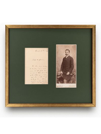 Take Ionescu, scrisoare pentru Dimitrie Greceanu, 1902 + fotografie de cabinet, atelier Franz Mandy, cca. 1891 