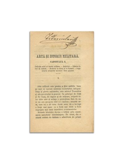 Maior X. Eraclide, Introducere la arta și istoria militară, 1870
