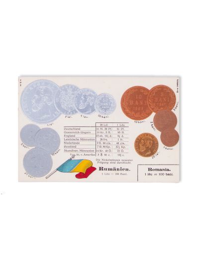 Mărci poștale și reprezentări numismatice, 3 cărți poștale ilustrate