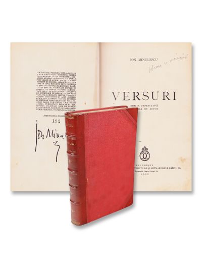 Ion Minulescu, Versuri, 1939, exemplar numerotat