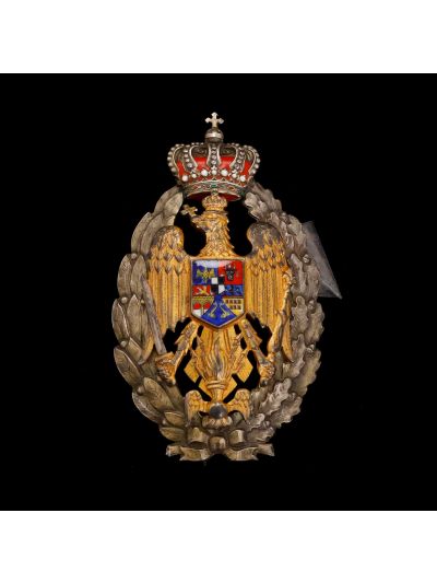 Insigna de absolvent a Școlii Superioare de Război, în cutia de epocă