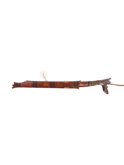 Sabie parang ilang, Borneo, cu teacă din lemn sculptat 