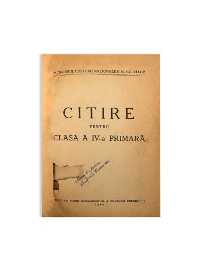 Citire pentru clasa a IV-a primară, două volume, 1944