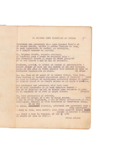 Geo Dumitrescu, exemplar cenzurat al revistei „Albatros”, număr intitulat „Sârmă Ghimpată”, 1941- manuscris