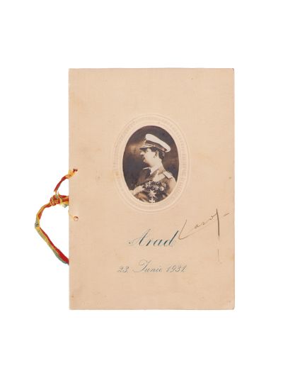 Vizita regelui Carol al II-lea la Arad, meniu, cu semnătură, 23 iunie 1931