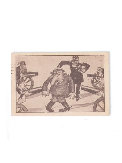 Regele Carol I și țarul Ferdinand al Bulgariei, două cărți poștale caricaturale, ilustrator A. Murnu